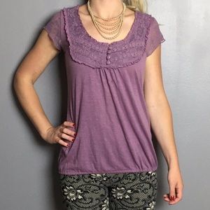 Purple Peasant Top